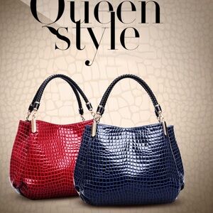 Women Alligator Crocodile Leather Designer Handbag